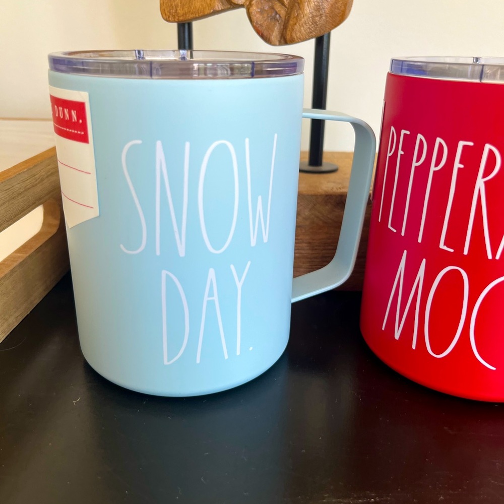 Rae dunn SNOW DAY  stainless steel travel mug